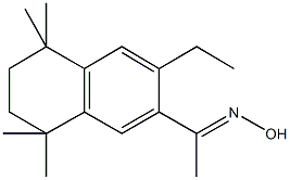 1-(3-ethyl-5,5,8,8-tetramethyl-5,6,7,8-tetrahydro-2-naphthalenyl)ethanone oxime Struktur