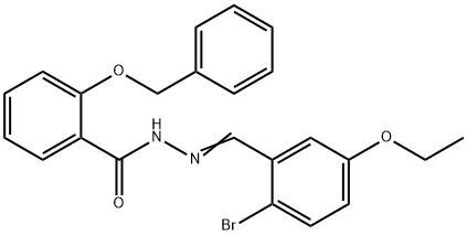 2-(benzyloxy)-N'-(2-bromo-5-ethoxybenzylidene)benzohydrazide Struktur