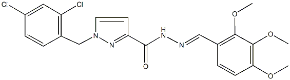 1-(2,4-dichlorobenzyl)-N'-(2,3,4-trimethoxybenzylidene)-1H-pyrazole-3-carbohydrazide Struktur