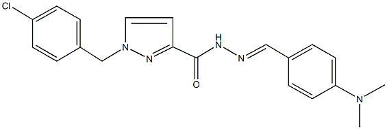 1-(4-chlorobenzyl)-N'-[4-(dimethylamino)benzylidene]-1H-pyrazole-3-carbohydrazide Struktur