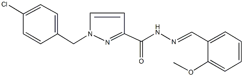 1-(4-chlorobenzyl)-N'-(2-methoxybenzylidene)-1H-pyrazole-3-carbohydrazide Struktur