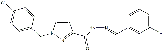 1-(4-chlorobenzyl)-N'-(3-fluorobenzylidene)-1H-pyrazole-3-carbohydrazide Struktur