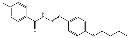 N'-(4-butoxybenzylidene)-4-fluorobenzohydrazide Struktur