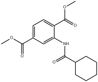 dimethyl 2-[(cyclohexylcarbonyl)amino]terephthalate Struktur