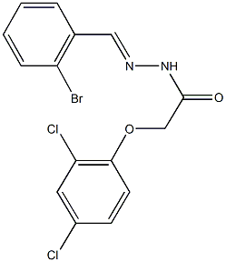 N'-(2-bromobenzylidene)-2-(2,4-dichlorophenoxy)acetohydrazide Struktur