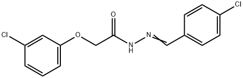 N'-(4-chlorobenzylidene)-2-(3-chlorophenoxy)acetohydrazide Struktur