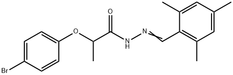 2-(4-bromophenoxy)-N'-(mesitylmethylene)propanohydrazide Struktur