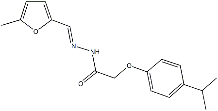 2-(4-isopropylphenoxy)-N'-[(5-methyl-2-furyl)methylene]acetohydrazide Struktur