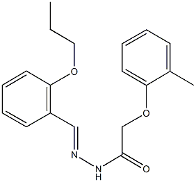 2-(2-methylphenoxy)-N'-(2-propoxybenzylidene)acetohydrazide Struktur