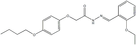 2-(4-butoxyphenoxy)-N'-(2-ethoxybenzylidene)acetohydrazide Struktur