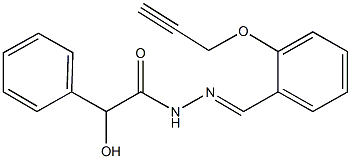 2-hydroxy-2-phenyl-N'-[2-(2-propynyloxy)benzylidene]acetohydrazide Struktur