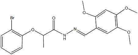 2-(2-bromophenoxy)-N'-(2,4,5-trimethoxybenzylidene)propanohydrazide Struktur