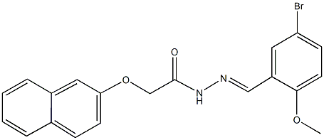 N'-(5-bromo-2-methoxybenzylidene)-2-(2-naphthyloxy)acetohydrazide Struktur