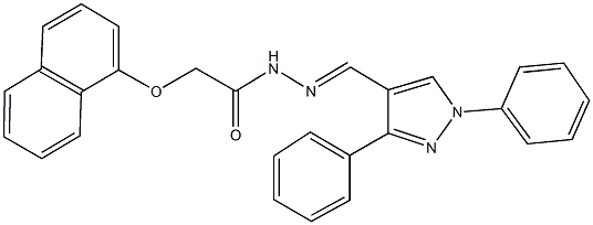 N'-[(1,3-diphenyl-1H-pyrazol-4-yl)methylene]-2-(1-naphthyloxy)acetohydrazide Struktur