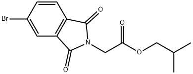 isobutyl (5-bromo-1,3-dioxo-1,3-dihydro-2H-isoindol-2-yl)acetate Struktur