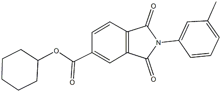 cyclohexyl 2-(3-methylphenyl)-1,3-dioxo-5-isoindolinecarboxylate Struktur