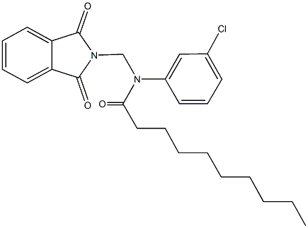 N-(3-chlorophenyl)-N-[(1,3-dioxo-1,3-dihydro-2H-isoindol-2-yl)methyl]decanamide Struktur