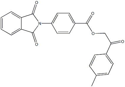 2-(4-methylphenyl)-2-oxoethyl 4-(1,3-dioxo-1,3-dihydro-2H-isoindol-2-yl)benzoate Struktur