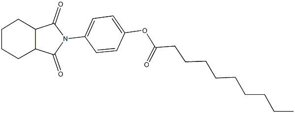 4-(1,3-dioxooctahydro-2H-isoindol-2-yl)phenyl decanoate Struktur