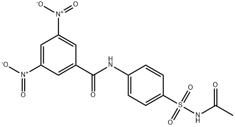 N-{4-[(acetylamino)sulfonyl]phenyl}-3,5-dinitrobenzamide Struktur