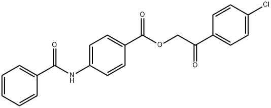 2-(4-chlorophenyl)-2-oxoethyl 4-(benzoylamino)benzoate Struktur