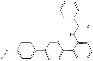 2-(4-methoxyphenyl)-2-oxoethyl 2-(benzoylamino)benzoate Struktur