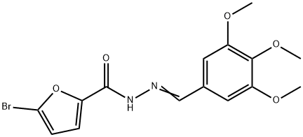 5-bromo-N'-(3,4,5-trimethoxybenzylidene)-2-furohydrazide Struktur