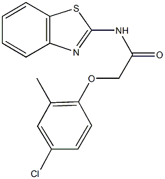 N-(1,3-benzothiazol-2-yl)-2-(4-chloro-2-methylphenoxy)acetamide Struktur