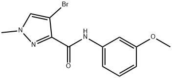 4-bromo-N-(3-methoxyphenyl)-1-methyl-1H-pyrazole-3-carboxamide Struktur