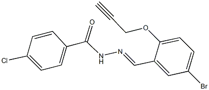 N'-[5-bromo-2-(2-propynyloxy)benzylidene]-4-chlorobenzohydrazide Struktur