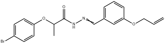 N'-[3-(allyloxy)benzylidene]-2-(4-bromophenoxy)propanohydrazide Struktur