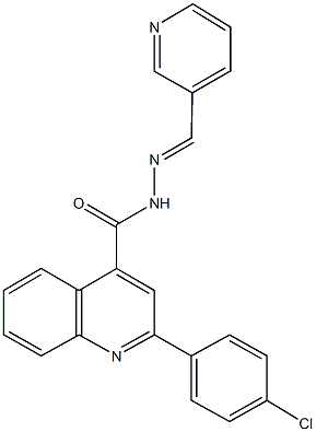 2-(4-chlorophenyl)-N'-(3-pyridinylmethylene)-4-quinolinecarbohydrazide Struktur