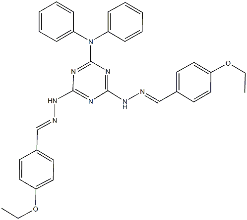 4-ethoxybenzaldehyde {4-(diphenylamino)-6-[2-(4-ethoxybenzylidene)hydrazino]-1,3,5-triazin-2-yl}hydrazone Struktur