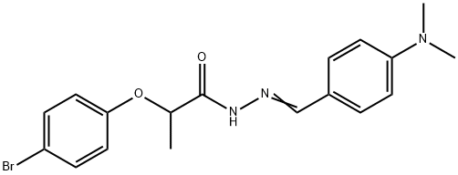 2-(4-bromophenoxy)-N'-[4-(dimethylamino)benzylidene]propanohydrazide Struktur