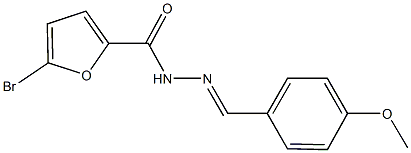 5-bromo-N'-(4-methoxybenzylidene)-2-furohydrazide Struktur