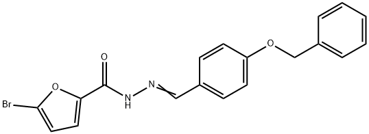 N'-[4-(benzyloxy)benzylidene]-5-bromo-2-furohydrazide Struktur