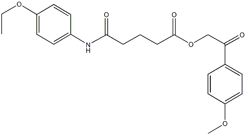 2-(4-methoxyphenyl)-2-oxoethyl 5-(4-ethoxyanilino)-5-oxopentanoate Struktur