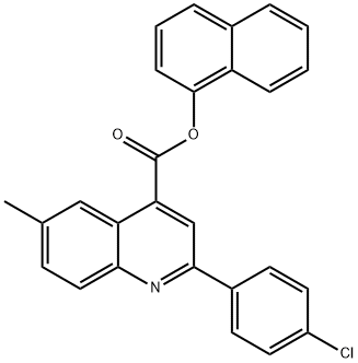 1-naphthyl 2-(4-chlorophenyl)-6-methyl-4-quinolinecarboxylate Struktur