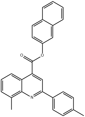 2-naphthyl 8-methyl-2-(4-methylphenyl)-4-quinolinecarboxylate Struktur