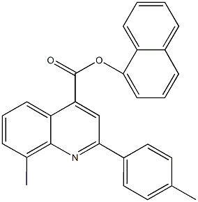 1-naphthyl 8-methyl-2-(4-methylphenyl)-4-quinolinecarboxylate Struktur