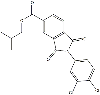 isobutyl 2-(3,4-dichlorophenyl)-1,3-dioxoisoindoline-5-carboxylate Struktur