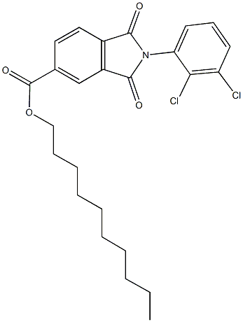 decyl 2-(2,3-dichlorophenyl)-1,3-dioxoisoindoline-5-carboxylate Struktur