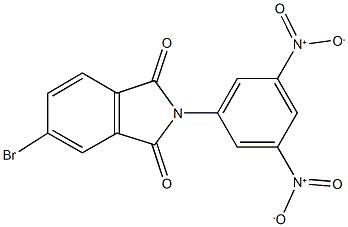 2-{3,5-bisnitrophenyl}-5-bromo-1H-isoindole-1,3(2H)-dione Struktur