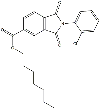 heptyl 2-(2-chlorophenyl)-1,3-dioxoisoindoline-5-carboxylate Struktur