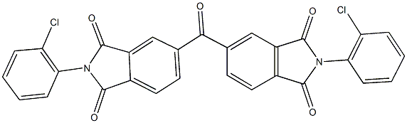 2-(2-chlorophenyl)-5-{[2-(2-chlorophenyl)-1,3-dioxo-2,3-dihydro-1H-isoindol-5-yl]carbonyl}-1H-isoindole-1,3(2H)-dione Struktur