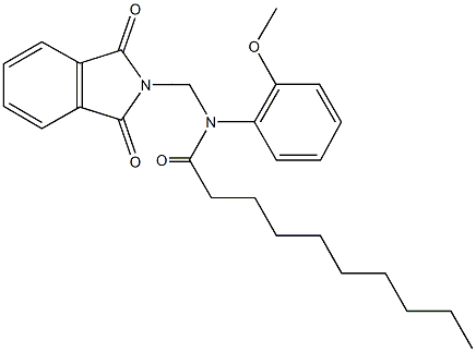 N-[(1,3-dioxo-1,3-dihydro-2H-isoindol-2-yl)methyl]-N-(2-methoxyphenyl)decanamide Struktur