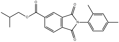 isobutyl 2-(2,4-dimethylphenyl)-1,3-dioxo-5-isoindolinecarboxylate Struktur