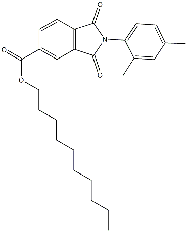 decyl 2-(2,4-dimethylphenyl)-1,3-dioxo-5-isoindolinecarboxylate Struktur