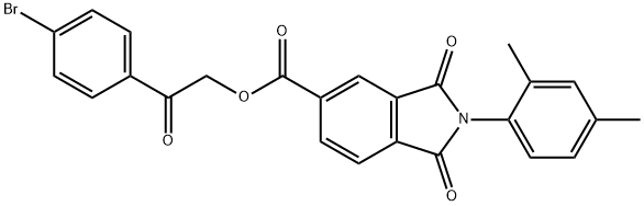 2-(4-bromophenyl)-2-oxoethyl 2-(2,4-dimethylphenyl)-1,3-dioxoisoindoline-5-carboxylate Struktur