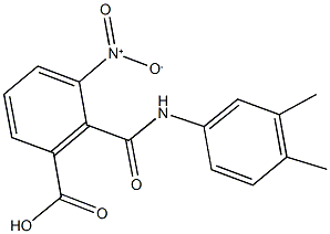 2-[(3,4-dimethylanilino)carbonyl]-3-nitrobenzoic acid Struktur